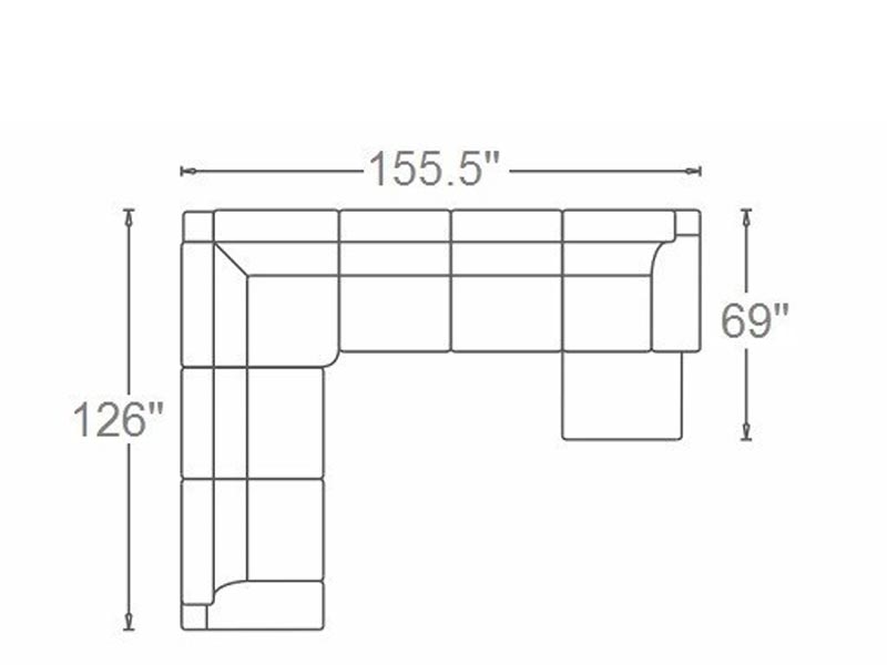 Adjustable Advanced Italian Leather Sectional - Click Image to Close