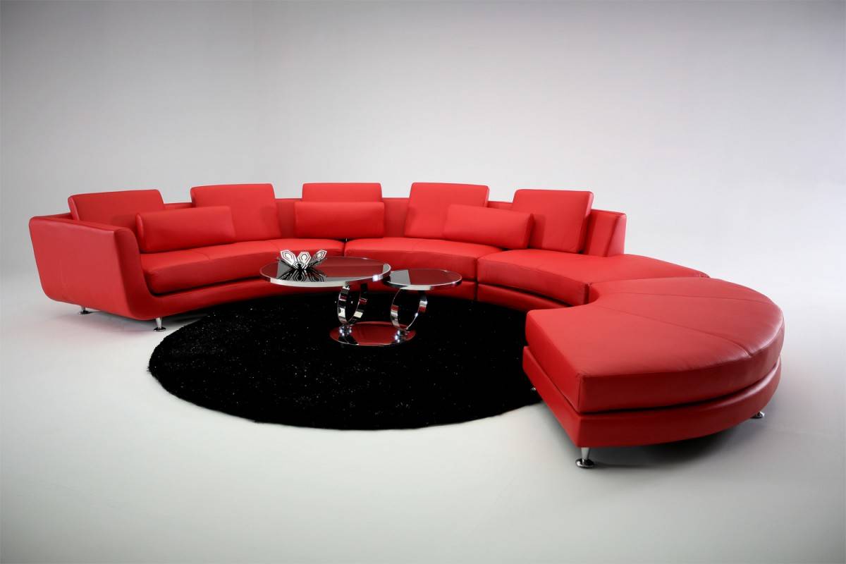 brandished leather sectional sofa