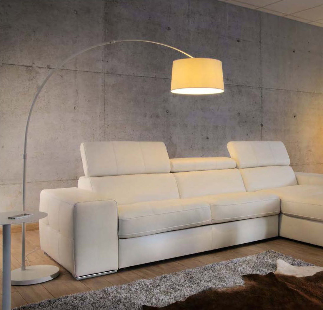 Advanced Adjustable Leather Curved Corner Sofa