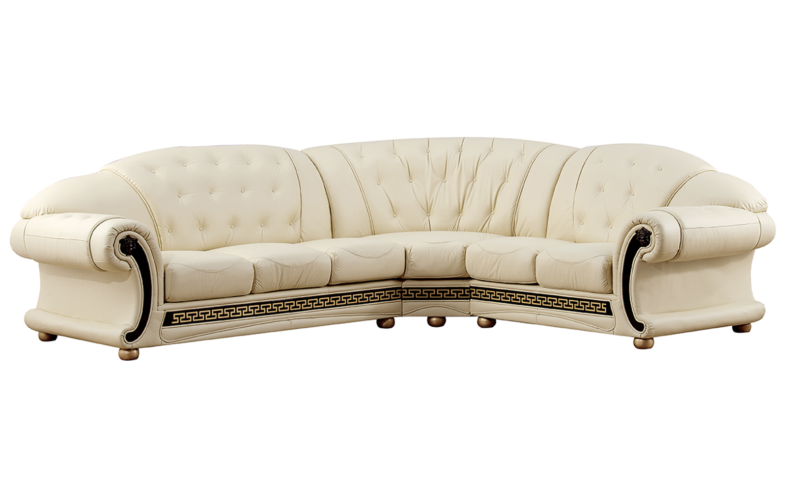 Baroque Style Sectional Set with Button Tufted Seats - Click Image to Close