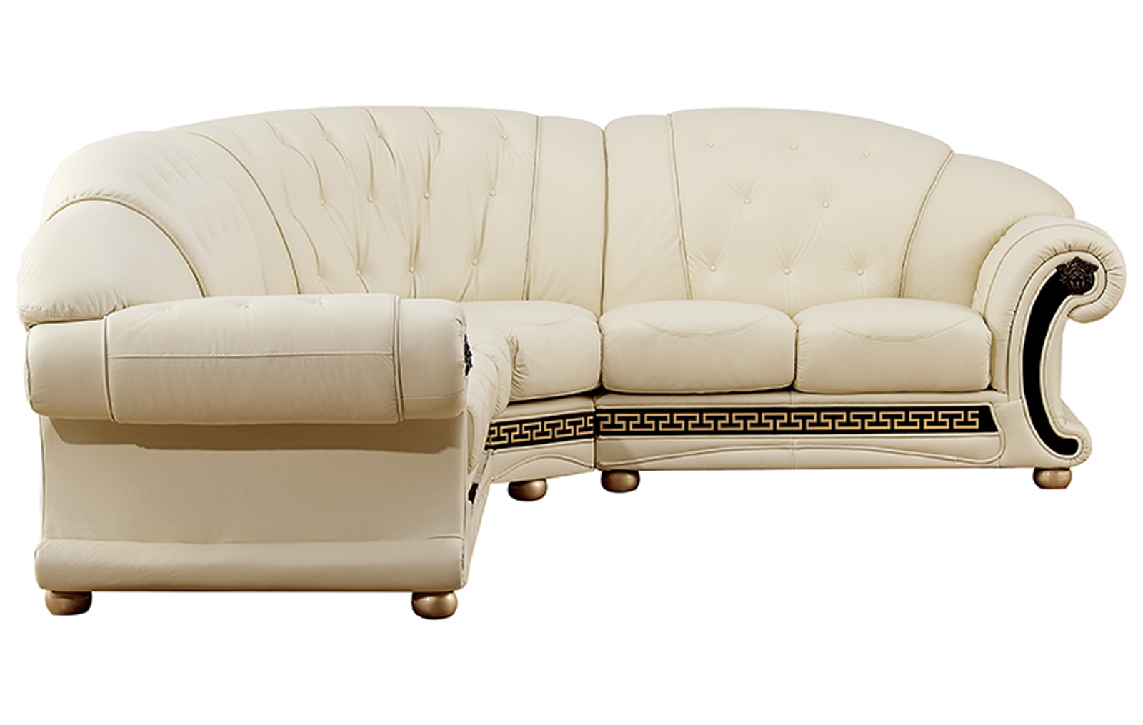 Baroque Style Sectional Set with Button Tufted Seats - Click Image to Close