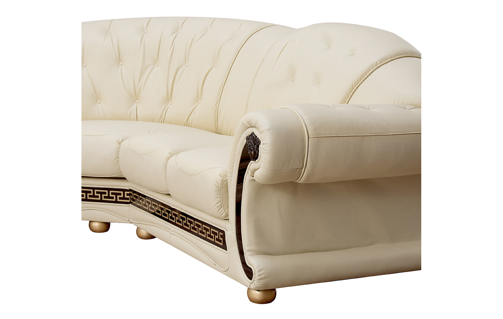 Baroque Style Sectional Set with Button Tufted Seats - Click Image to Close