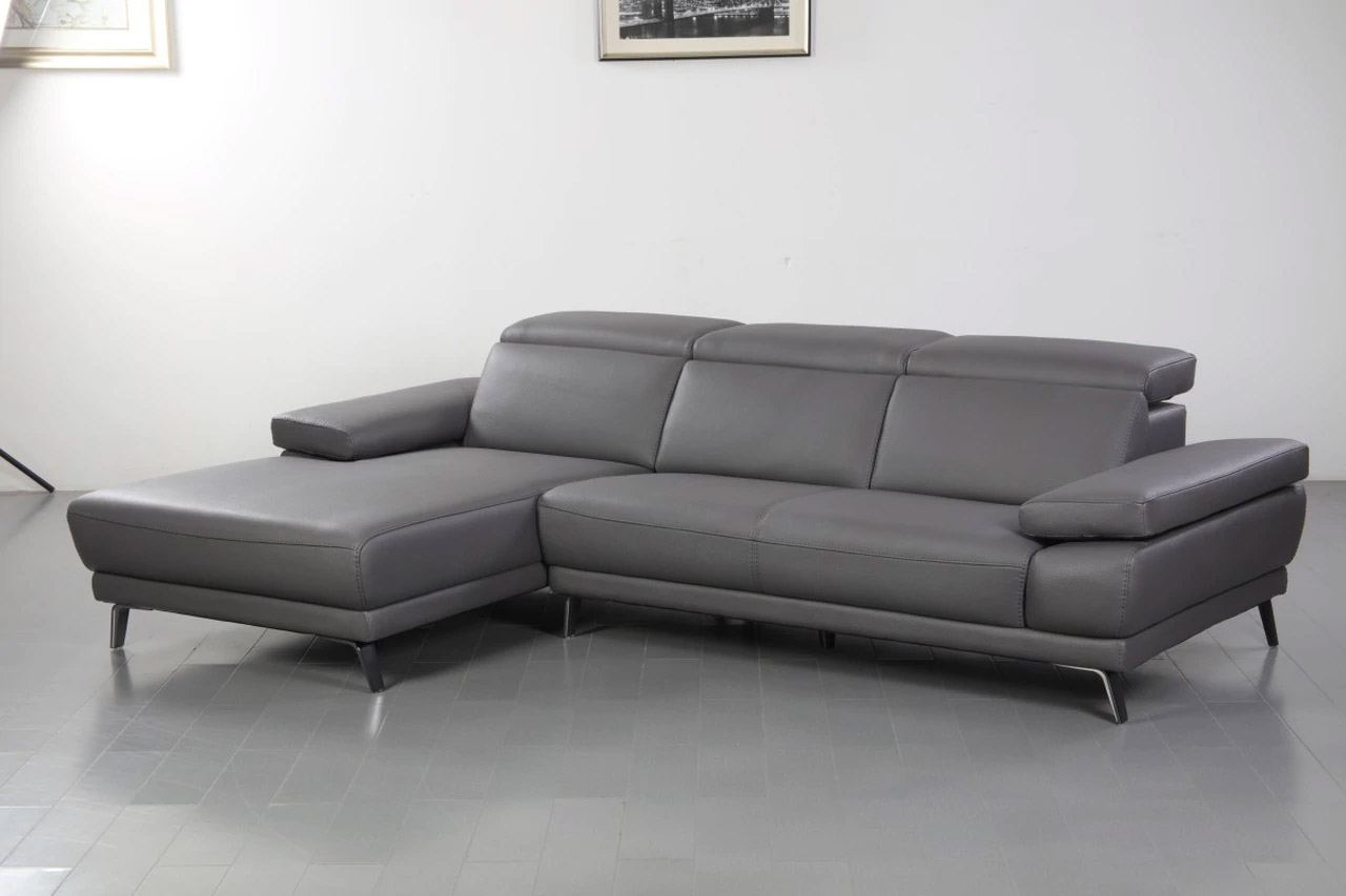 Luxury Sectional Upholstered in Real Leather - Click Image to Close