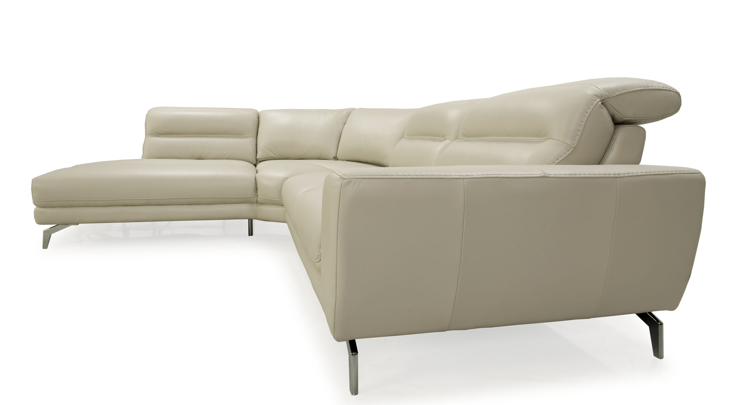 Advanced Adjustable Top Grain Leather Sectional - Click Image to Close