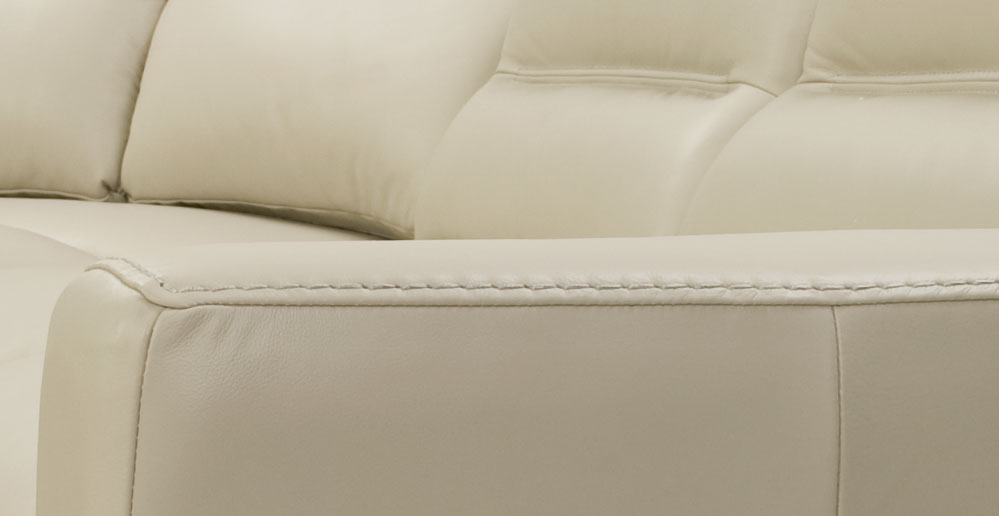 Advanced Adjustable Top Grain Leather Sectional - Click Image to Close