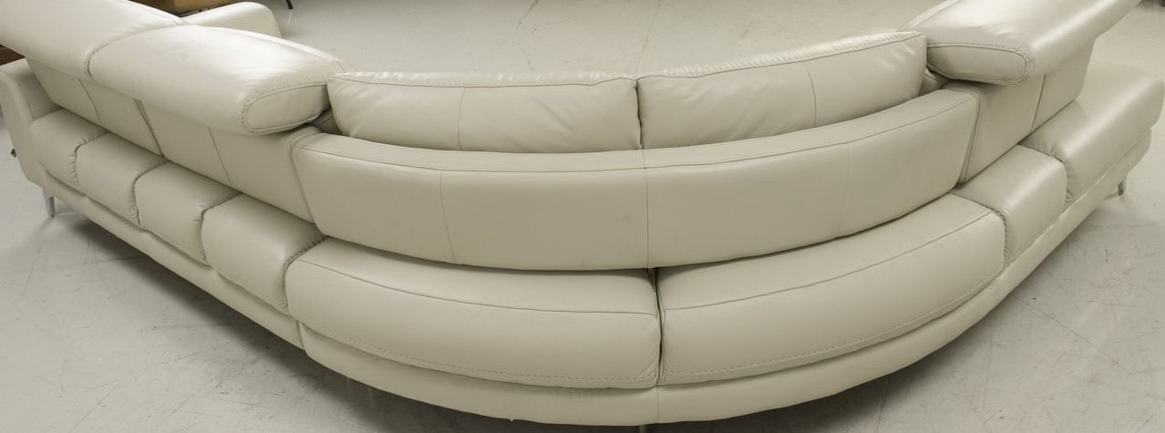 Advanced Adjustable Top Grain Leather Sectional - Click Image to Close