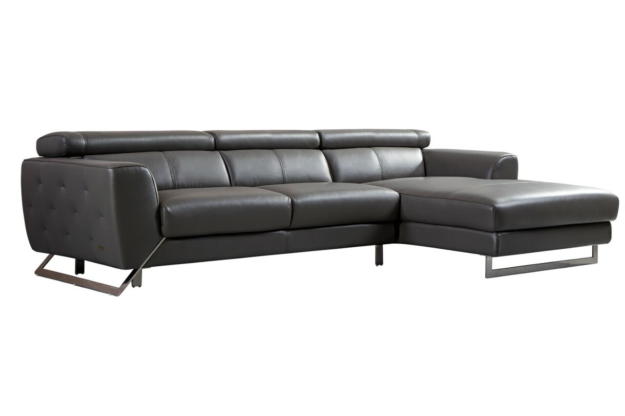 Exquisite Modern Top-Grain Italian Sectional - Click Image to Close