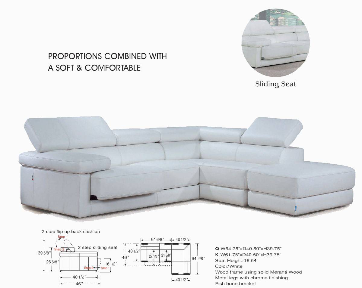 Adjustable Advanced Top-Grain Leather Sectional - Click Image to Close