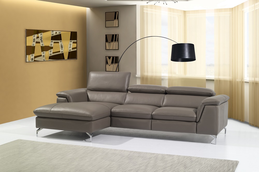 High End Curved Sectional Sofa in Leather - Click Image to Close