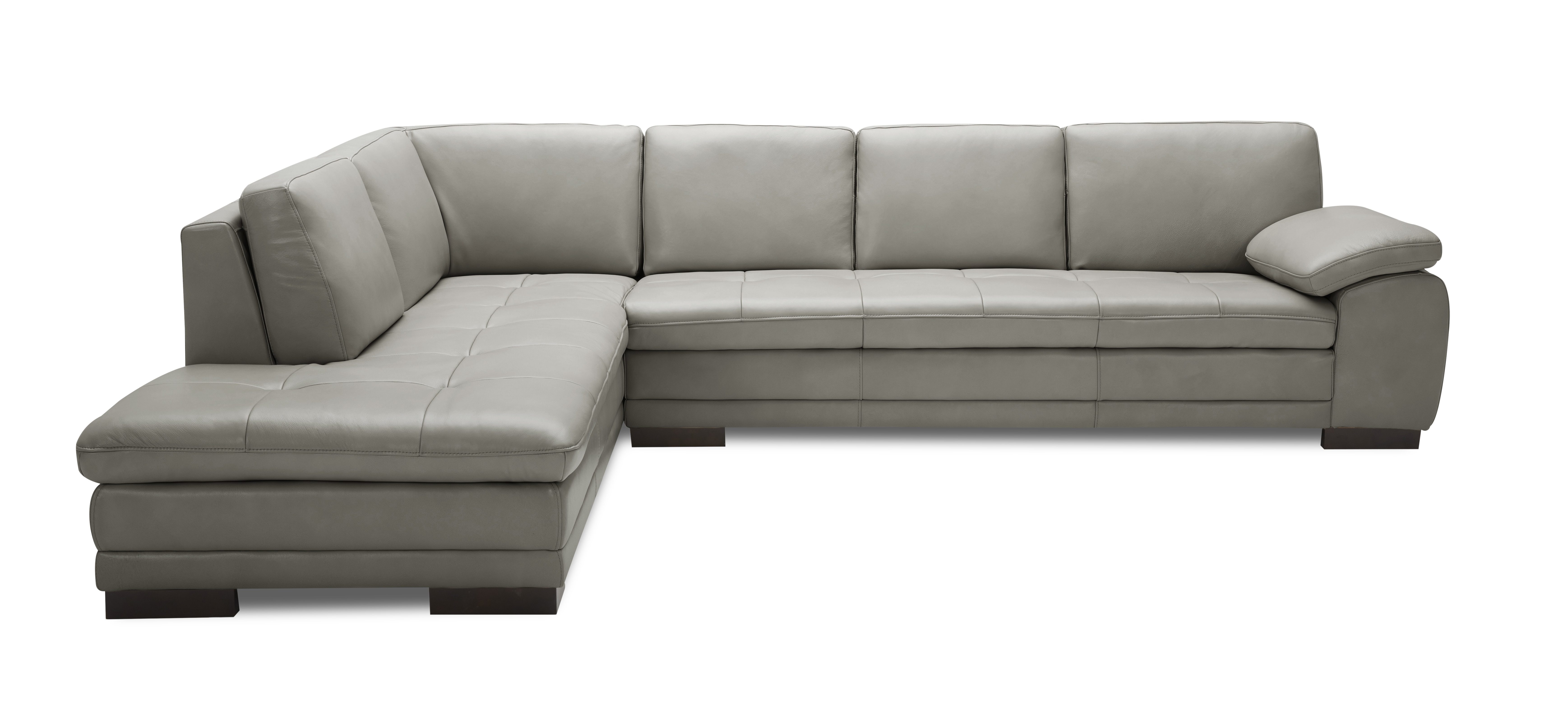 italian leather blue cupholder sectional sofa