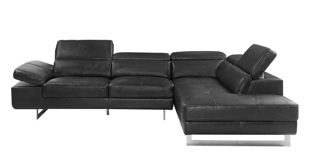 Advanced Adjustable Modern Leather L-shape Sectional - Click Image to Close