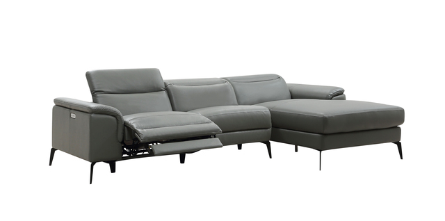 Contemporary Modern Leather L-shape Sectional