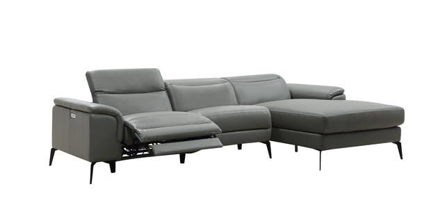 Contemporary Modern Leather L-shape Sectional - Click Image to Close