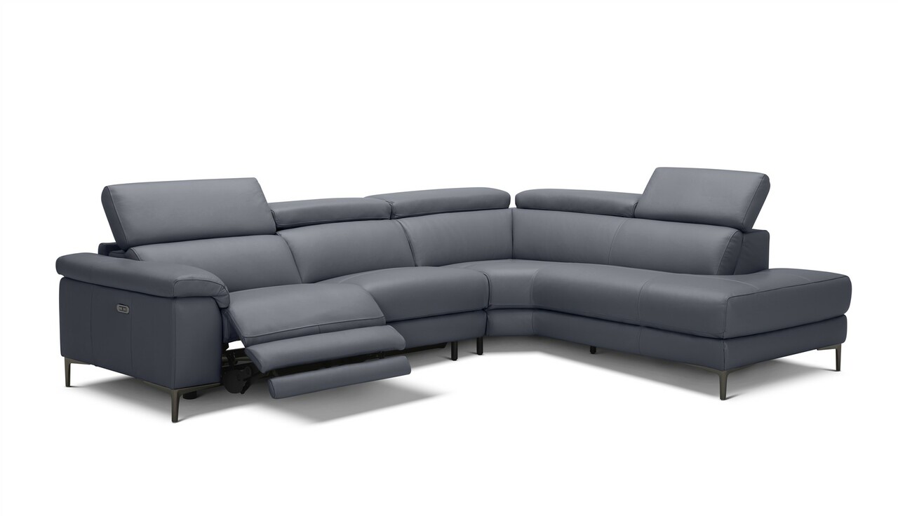 High-class Sectional Upholstered in Real Leather - Click Image to Close