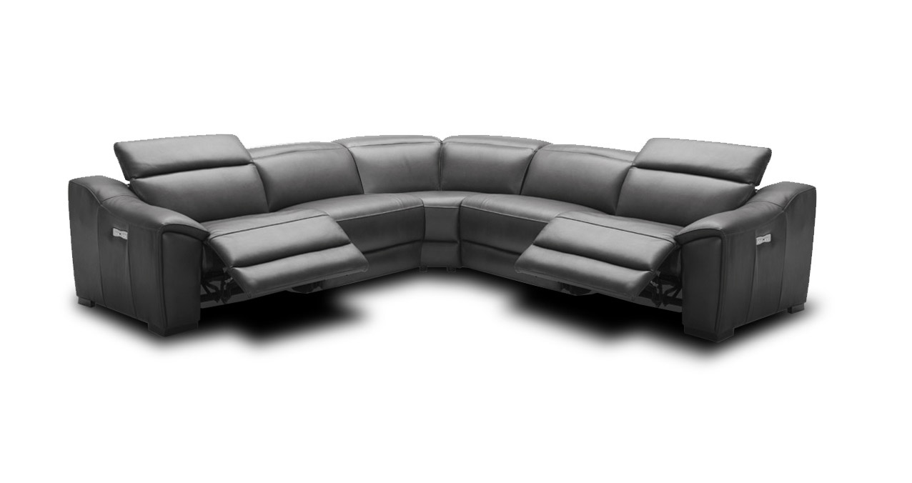 Advanced Adjustable Curved Sectional Sofa in Leather Grand Rapids