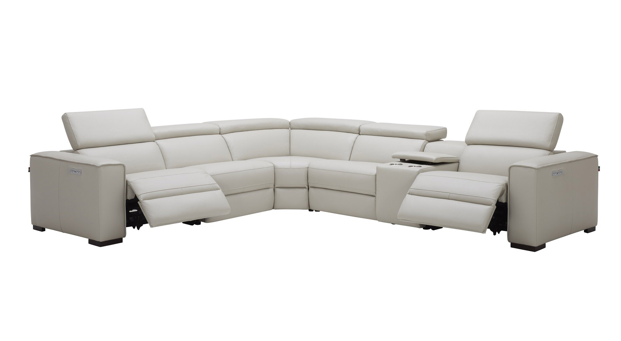 Unique Leather Upholstery Corner L-shape Sofa - Click Image to Close