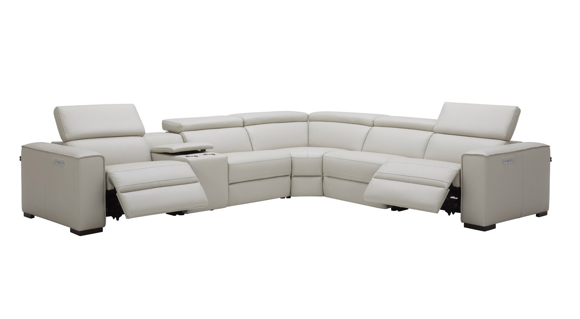 Unique Leather Upholstery Corner L-shape Sofa - Click Image to Close