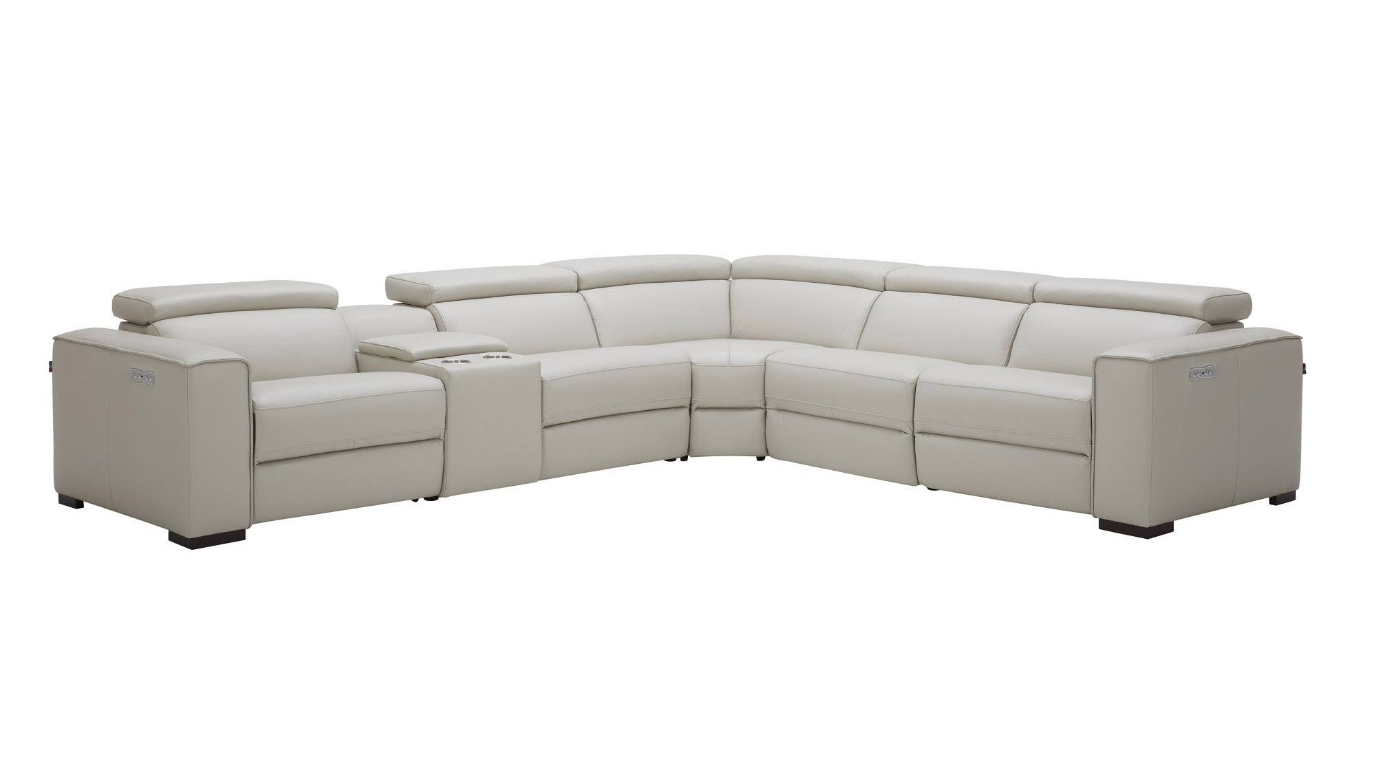 Unique Leather Upholstery Corner L-shape Sofa - Click Image to Close