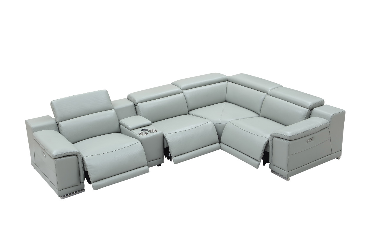 Overnice Modern Leather L-shape Sectional - Click Image to Close