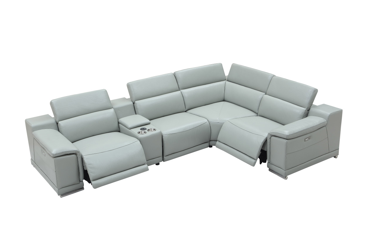 Overnice Modern Leather L-shape Sectional - Click Image to Close