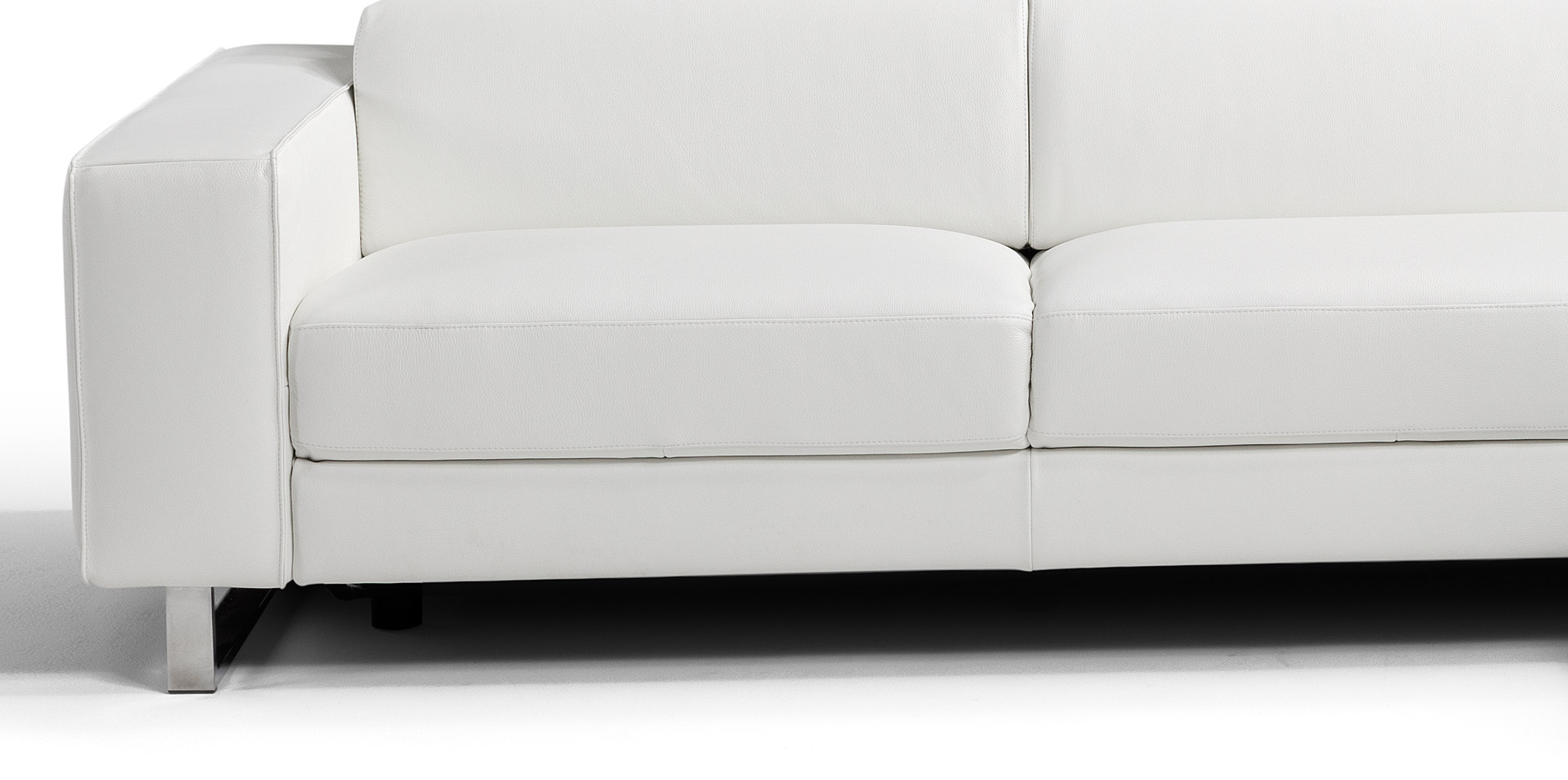 Italian Top Grain Leather Sectional with Adjustable Headrests - Click Image to Close