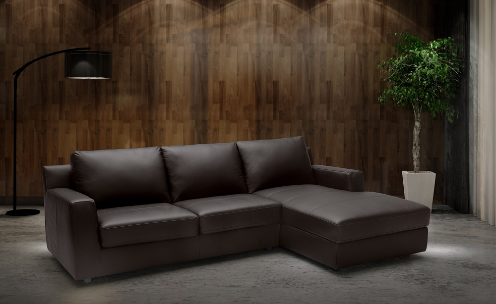 Sleeper Contemporary Sectional with Storage Under Chaise - Click Image to Close