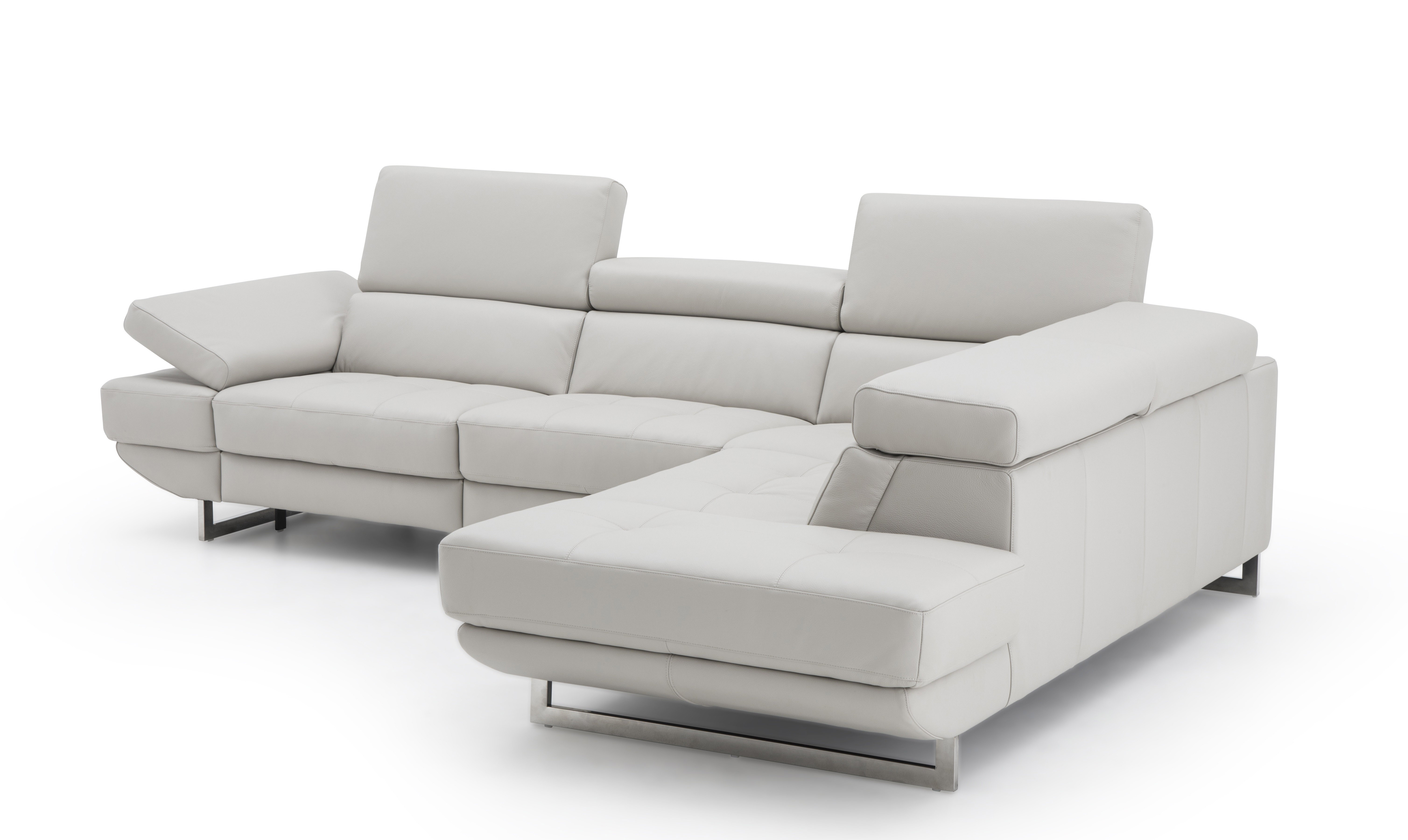 Advanced Adjustable Full Leather Corner Couch - Click Image to Close