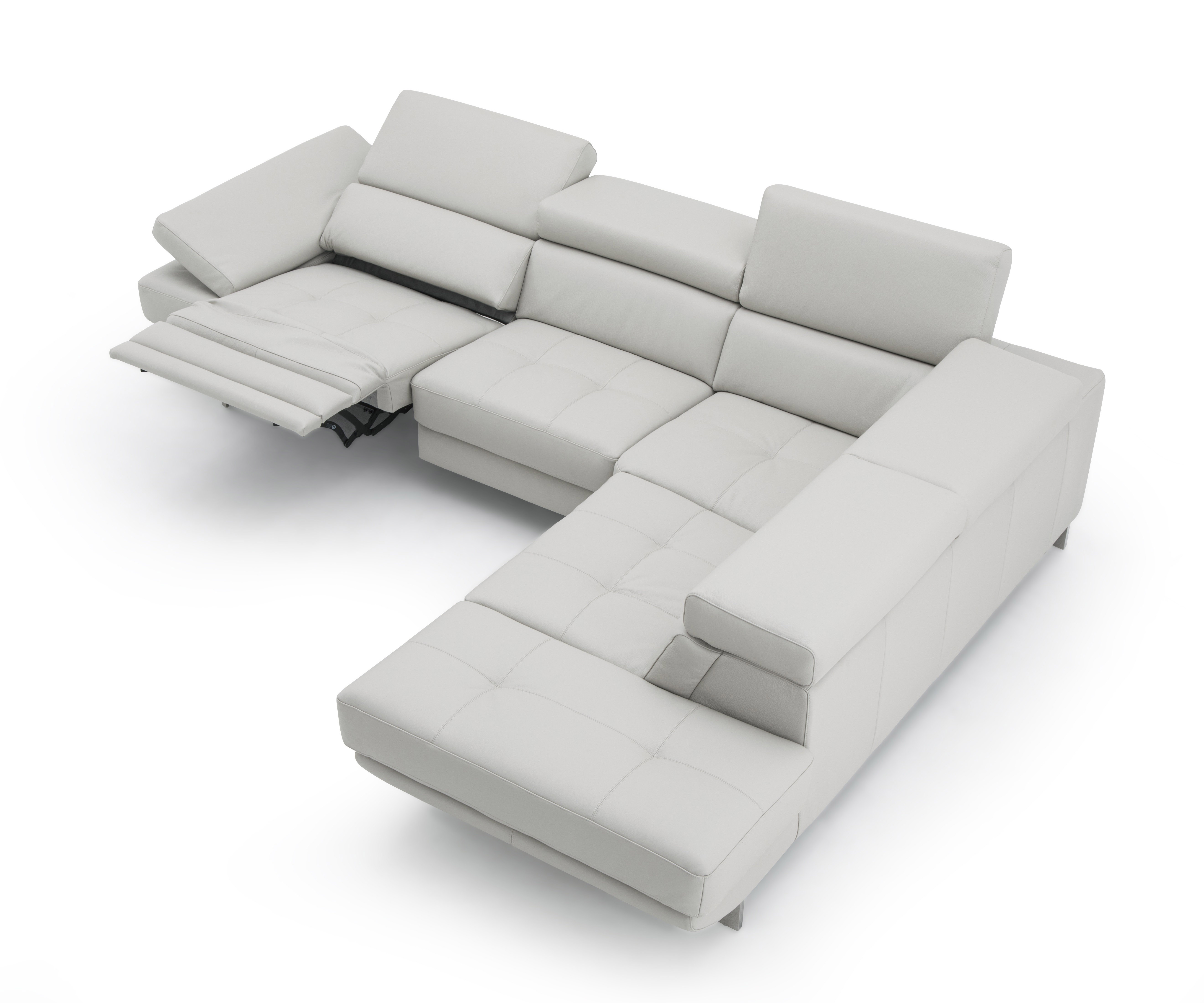 Advanced Adjustable Full Leather Corner Couch - Click Image to Close