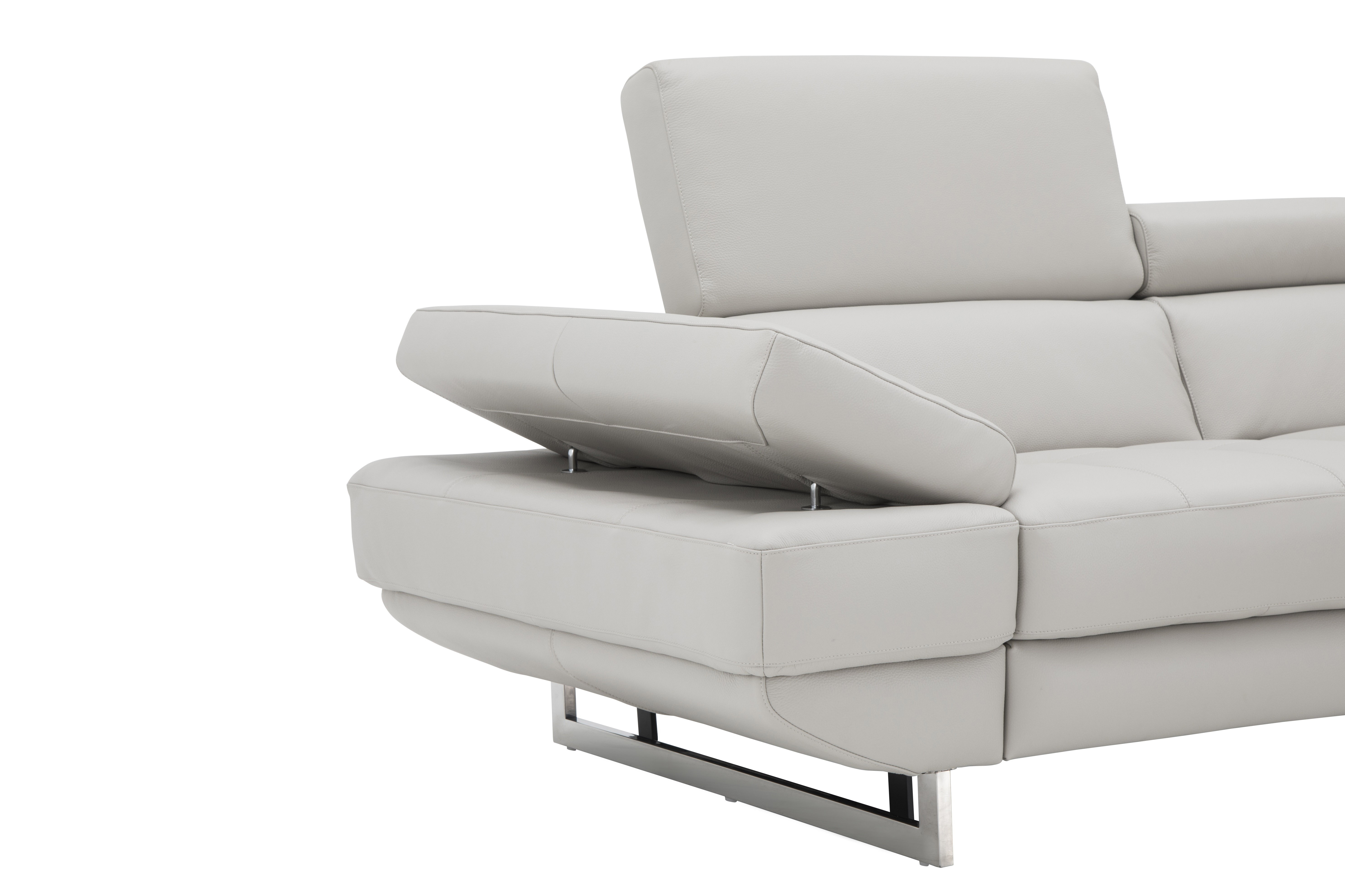 Advanced Adjustable Full Leather Corner Couch - Click Image to Close