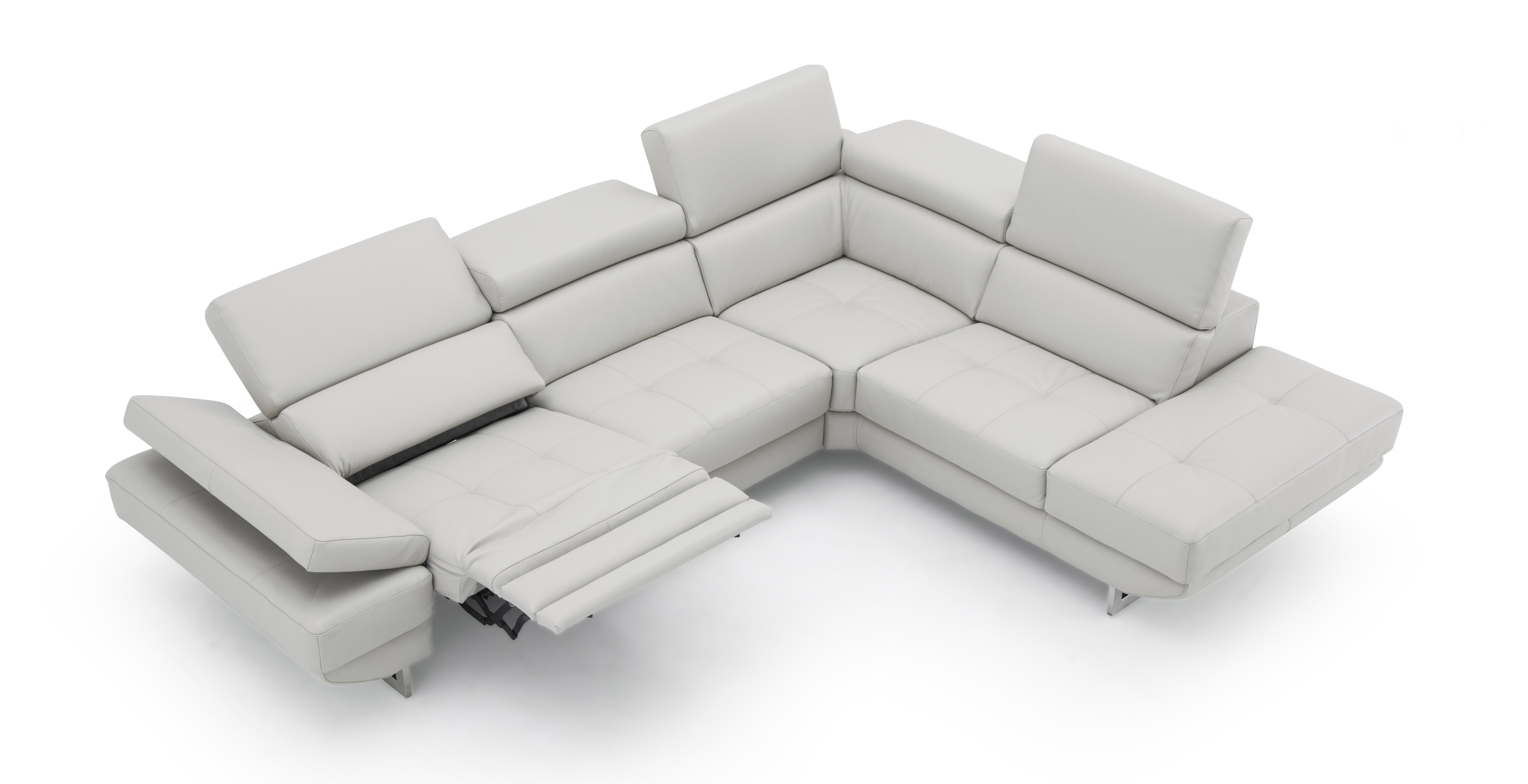 Advanced Adjustable Full Leather Corner Couch - Click Image to Close