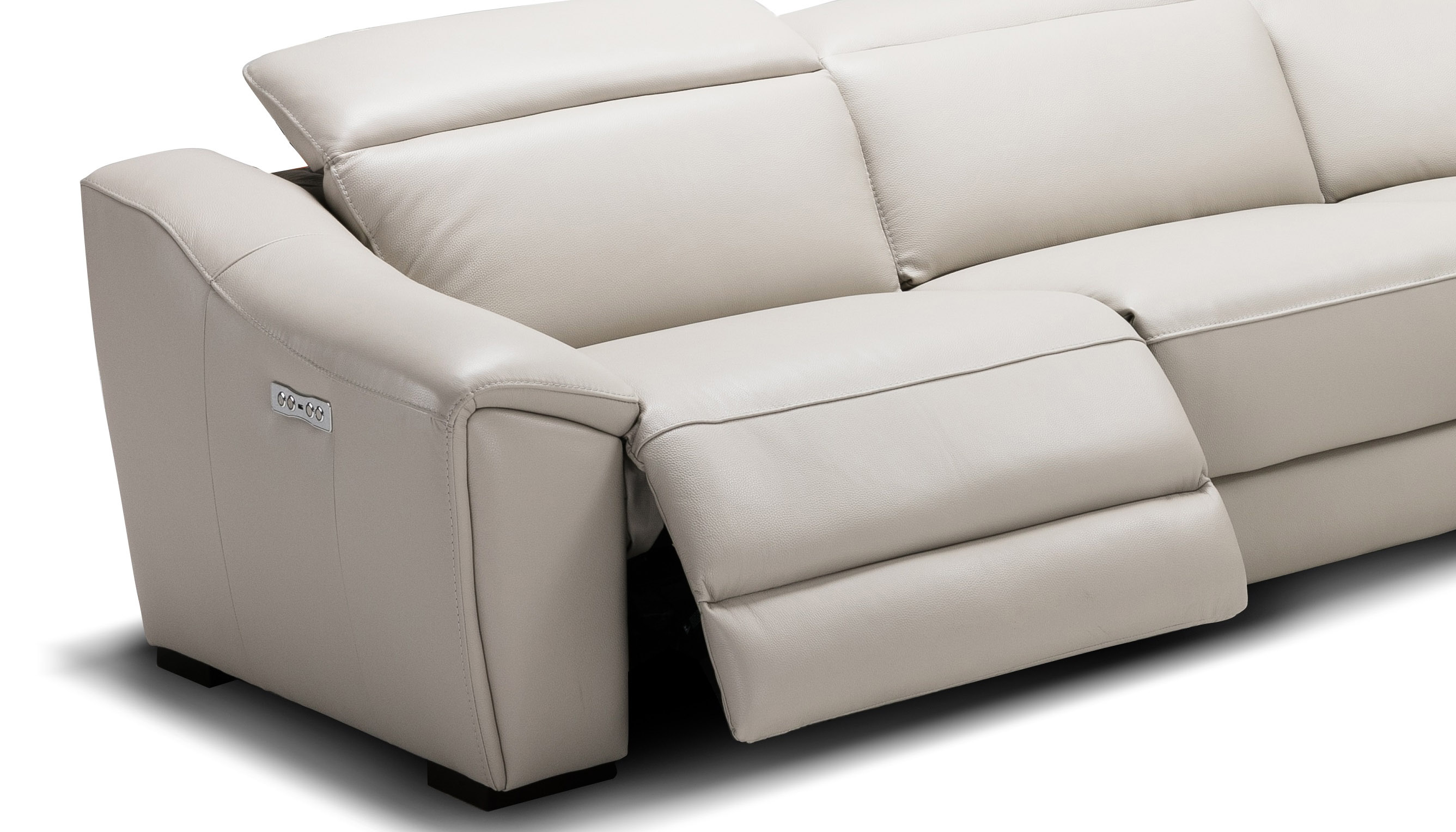 Advanced Adjustable Full Leather Corner Couch - Click Image to Close