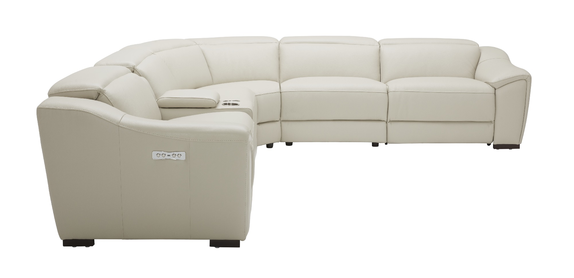 Highclass Italian Leather Sectional Sofa Greensboro North Carolina J&MFurnitureNovaSilver6pc