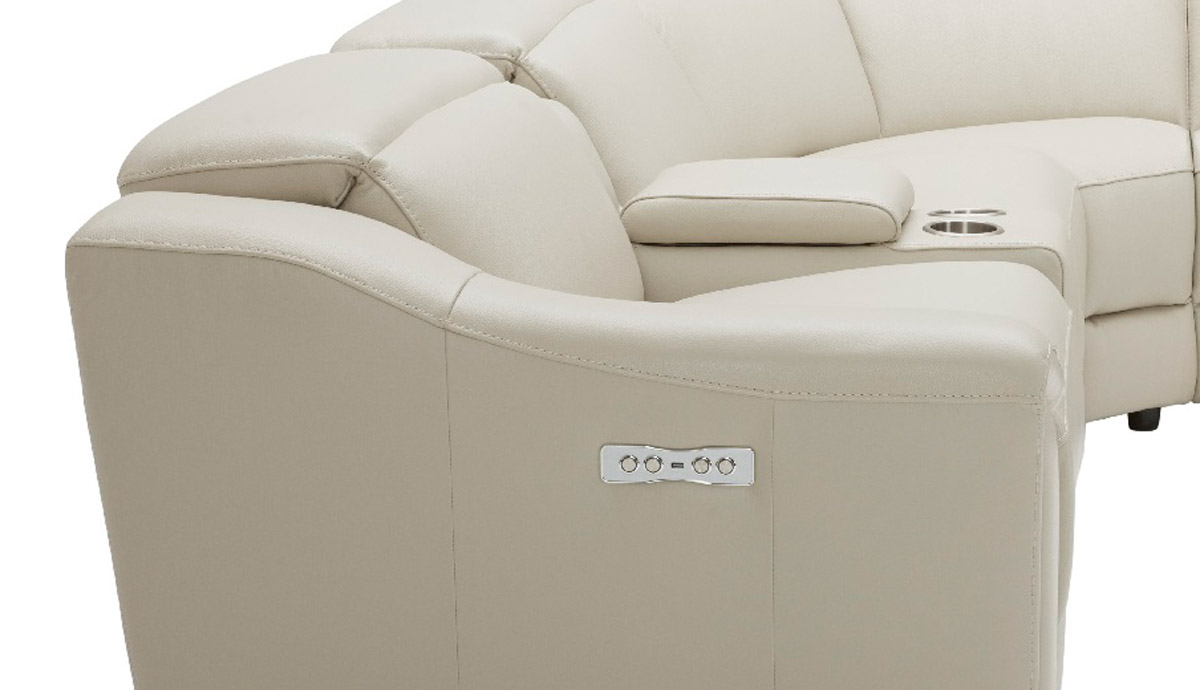 Highclass Italian Leather Sectional Sofa Greensboro North Carolina J&MFurnitureNovaSilver6pc