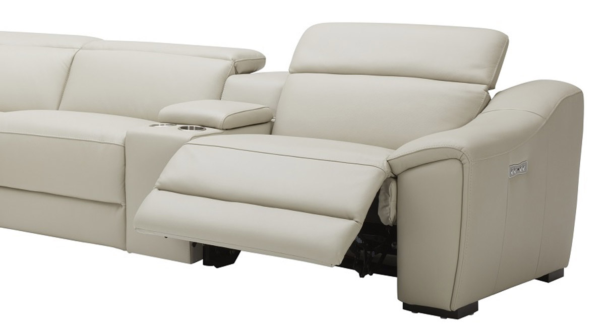 Highclass Italian Leather Sectional Sofa Greensboro North Carolina J&MFurnitureNovaSilver6pc