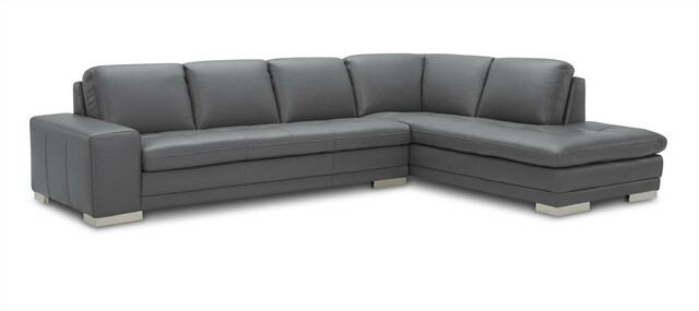 Contemporary Full Italian Leather Sectionals - Click Image to Close
