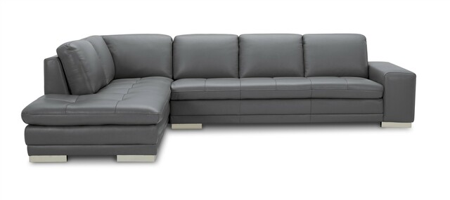 Contemporary Full Italian Leather Sectionals - Click Image to Close