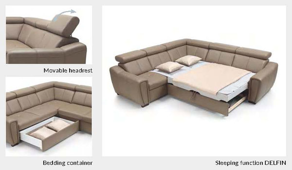 Luxury Covered in All Leather Sectional - Click Image to Close