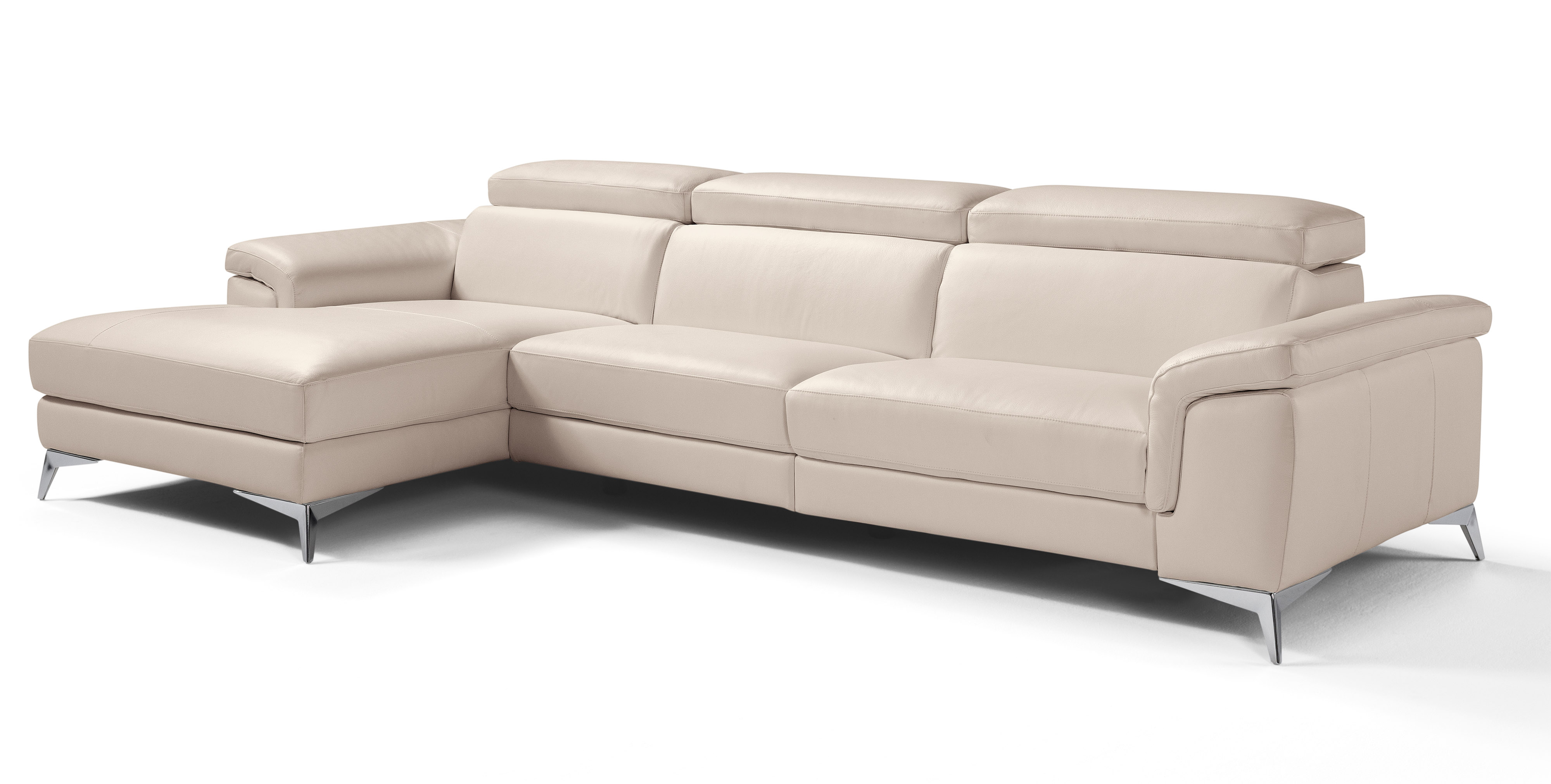 Stylish All Real Leather Sectional - Click Image to Close