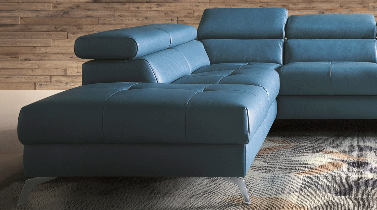 Advanced Adjustable Covered in All Leather Sectional - Click Image to Close