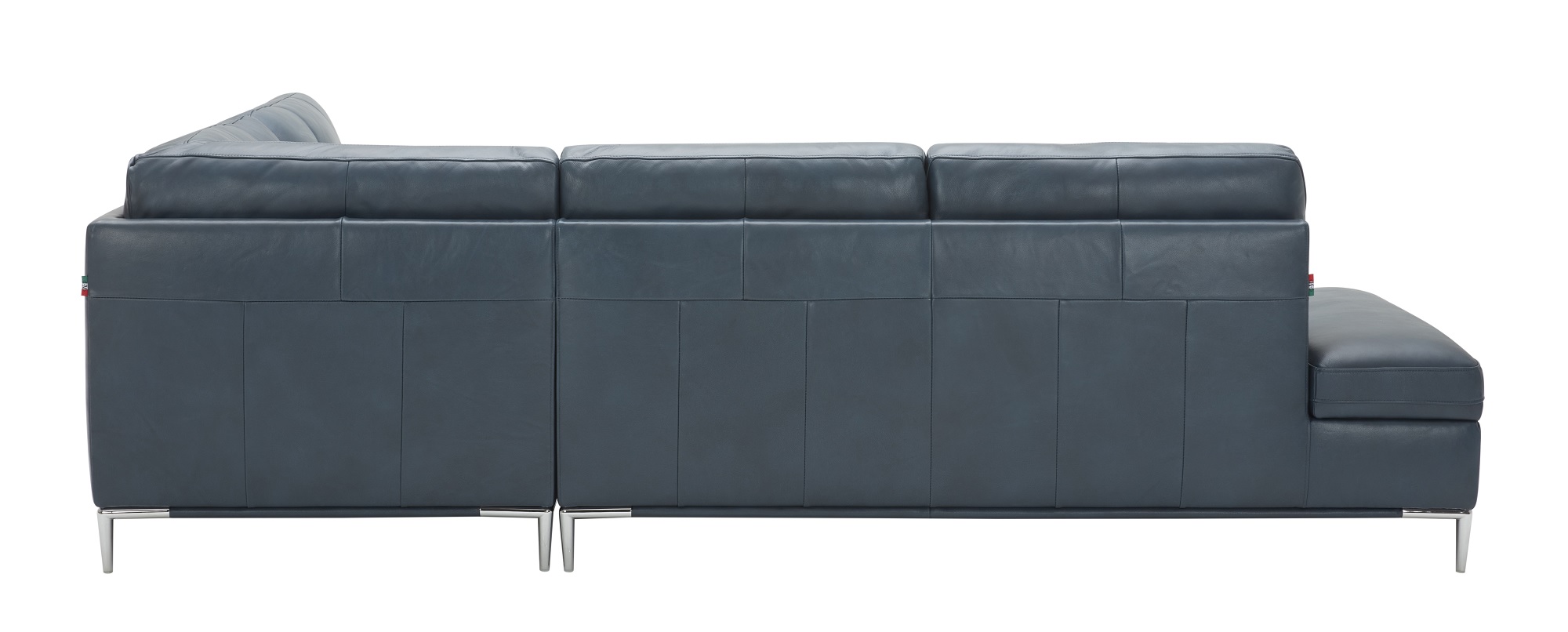 Advanced Adjustable Tufted Leather Corner Sectional Sofa with Pillows - Click Image to Close