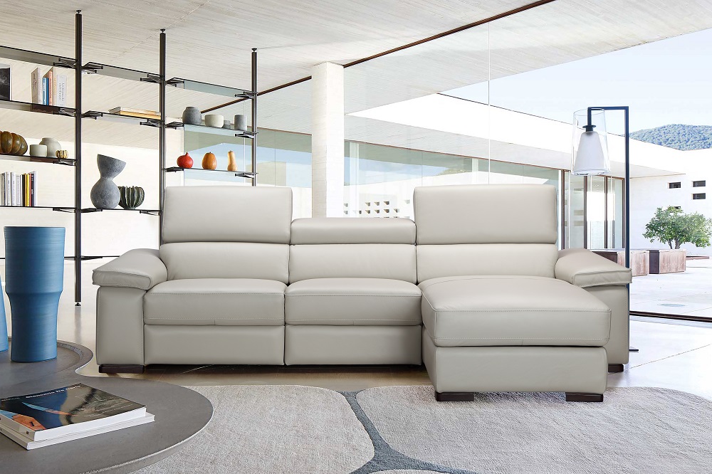 Full Leather Sectional With Chaise, Off White Leather Sectional With Chaise