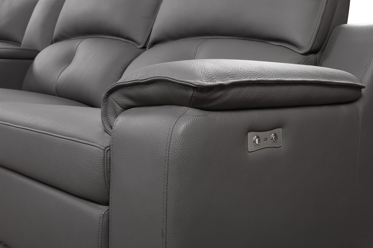 Elite Italian Top Grain Leather Sectional Sofa - Click Image to Close