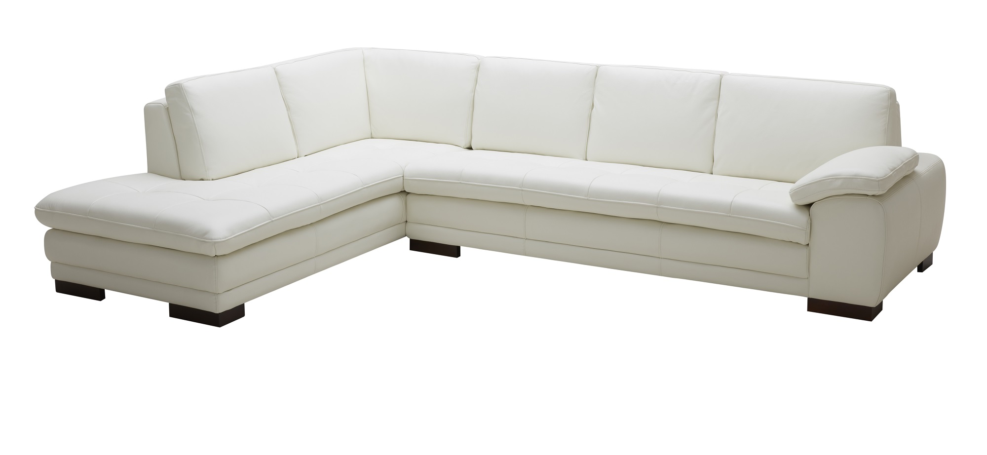 Stylish Designer All Leather Sectional - Click Image to Close
