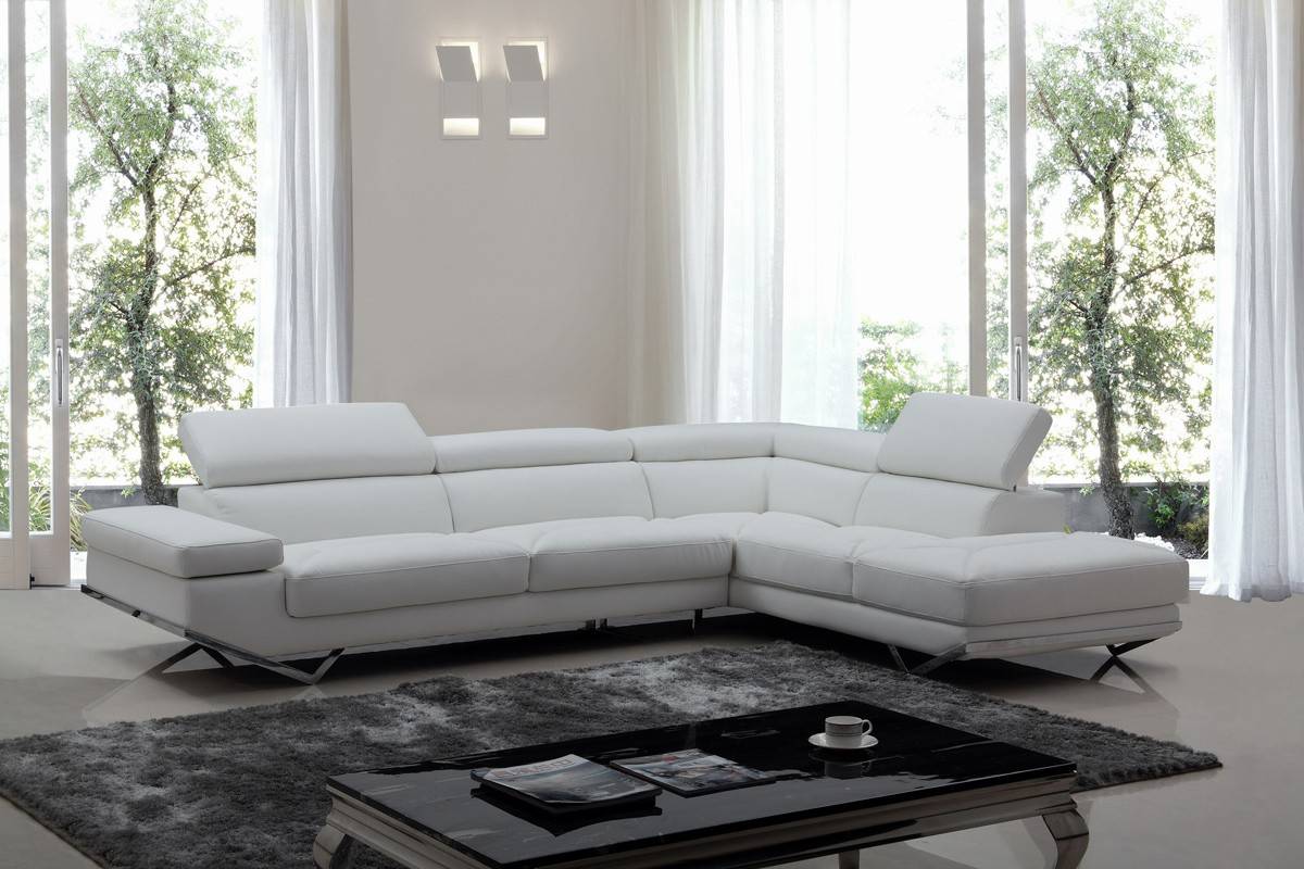 Fashionable Curved Sectional Sofa in Leather - Click Image to Close