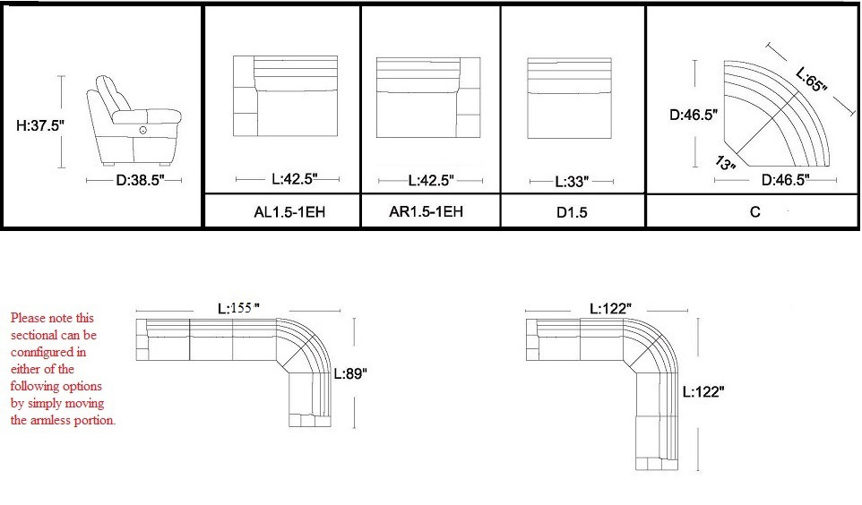 Unique Leather Corner Sectional Sofa with Soft Cushions - Click Image to Close