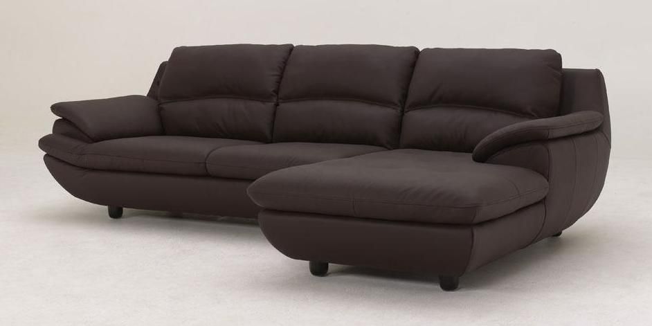 Exquisite Leather Sectional with Chaise - Click Image to Close