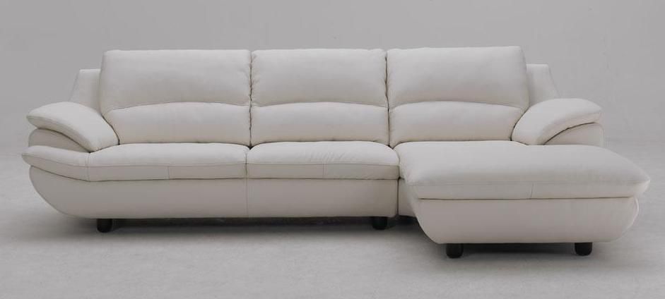 Luxury Full Leather Sectional with Chaise - Click Image to Close