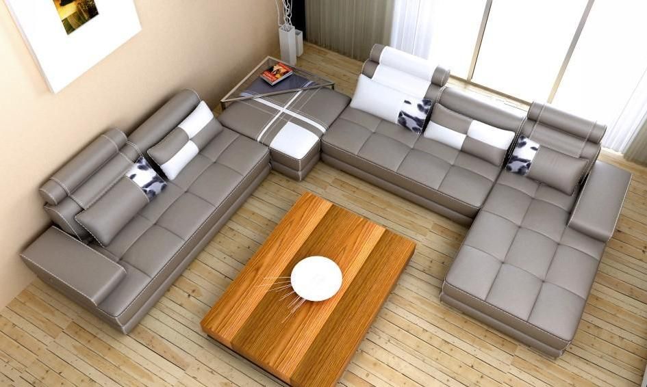 Advanced Adjustable Tufted Top Grain Leather Sectional Kansas Missouri