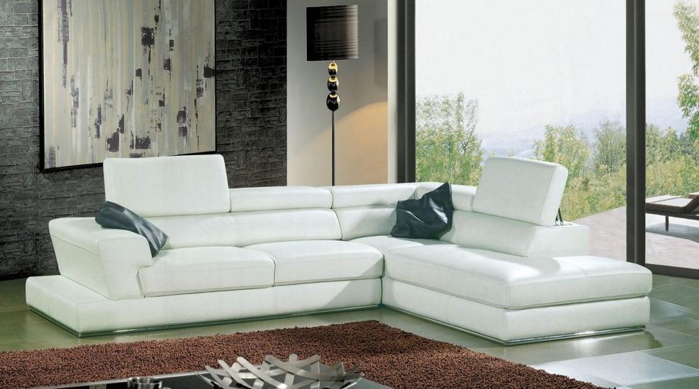 Refined Bonded Leather Sectional with Chaise Birmingham Alabama V8018