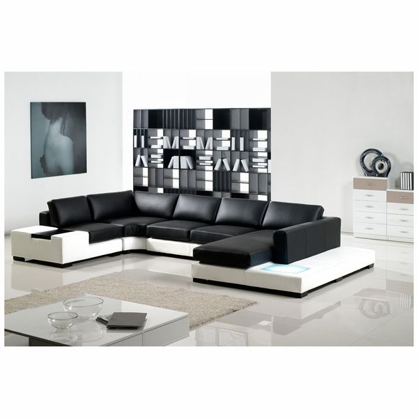 Adjustable Advanced Covered in Bonded Leather Sectional - Click Image to Close